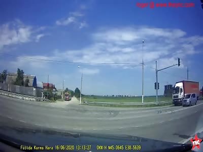 bike collides into a car in Krasnodar