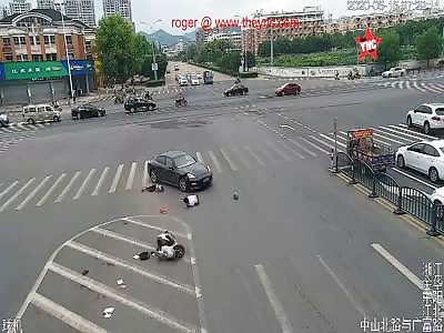 zebra crossing accident in Dongyang