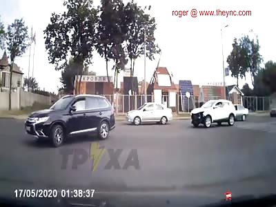 USSR VAZ 2109 car crash  in Kharkov