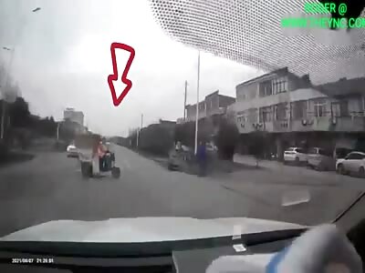 Zebra crossing accident in Hexian county