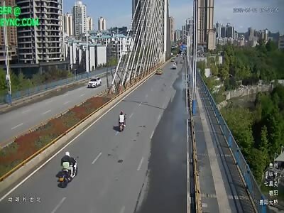 motorcycles collided into each other in Guizhou