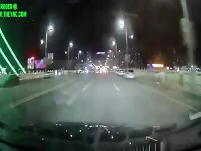 Miss.Yang on her electric bicycle was hit by a car in Binzhou City