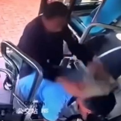 Old Man Drops Brick on Bus Driver’s head
