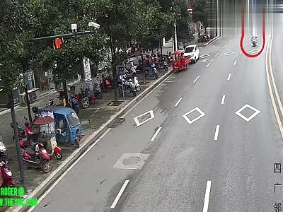 Xiong died after a vehicle crashed into him in Guang'an City