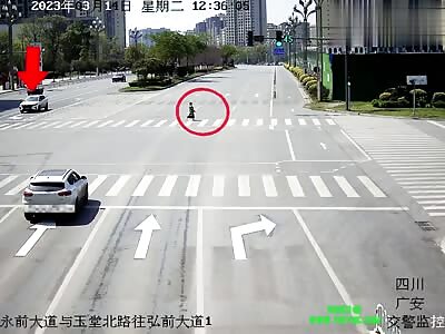 Yin, was knocked down by a car in Guang'an City