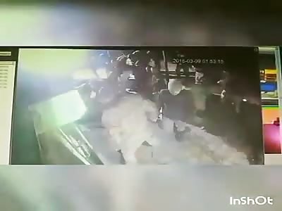 Ukrainian soldiers kick some civilian ass