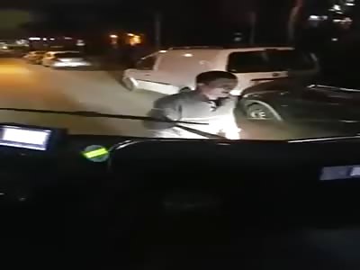 Piece of usless flesh on Drugs attack's a bus and tries to steal someone's Bike. Becomes what he deserved