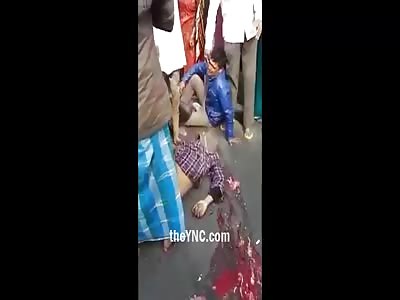 Son in Shock to see his Father With his Head Crushed