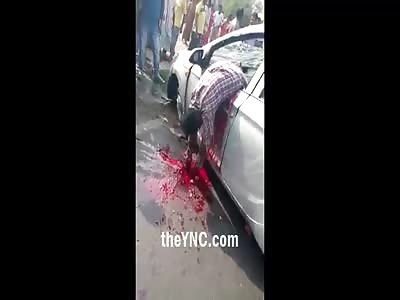 Trafficker was riddled inside his vehicle