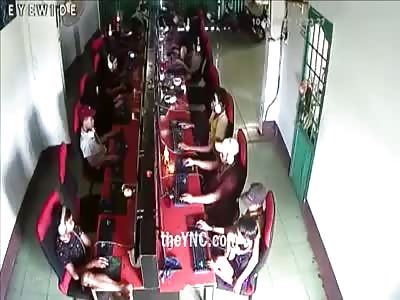 Automobile out of control hits cyber cafe killing two children