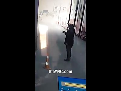 Car Out of Control Crashes and on Fire and Kills Several People 