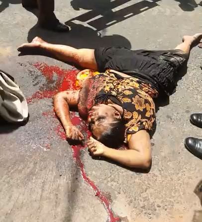 Old Woman Died Crushed by Truck 