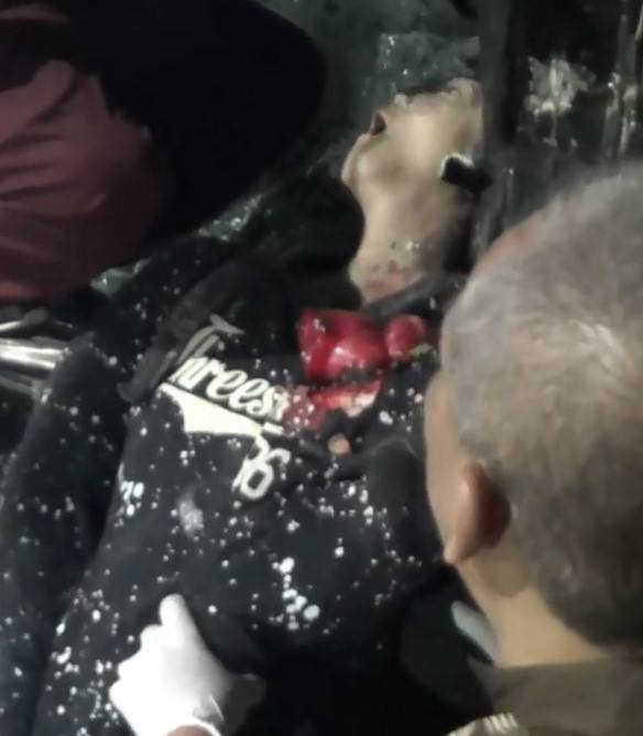 Motorcyclist Ends up in Most Bizarre Position Hanging from Bus Windshield 