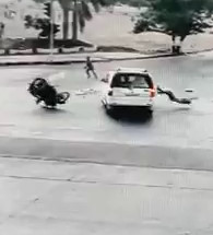 That Motorcyclist Turned Rag-doll ...