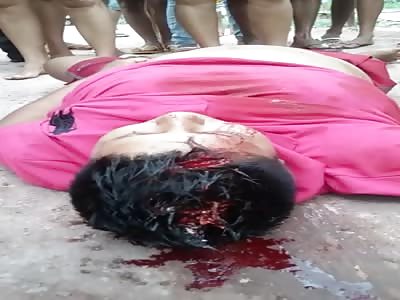  Bloody Crime Scene... Woman shot dead