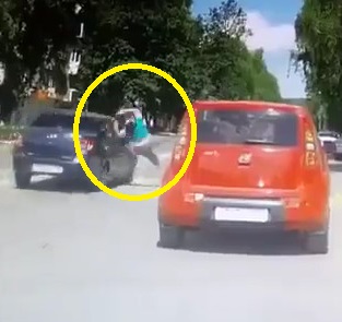 Lady Gets Run Over by Car 