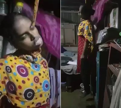 Indian Girl Committing Suicide by Hanging from Ceiling 