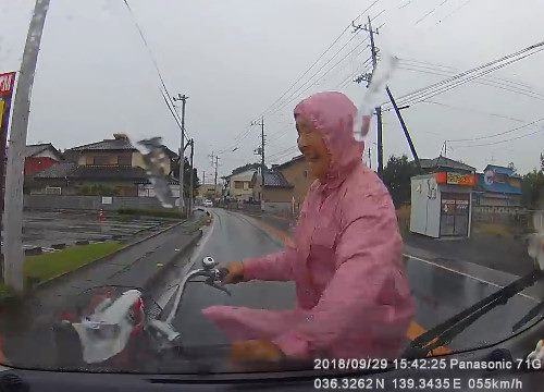 CRASH!.. Cyclist Should be Watching Where He is .