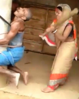 Pervert being Beaten by Villagers