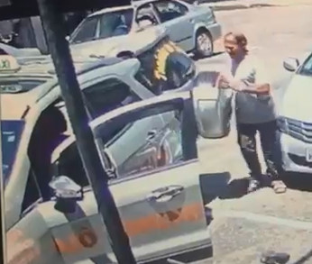 Idiot Gets Run Over By His Own Taxi