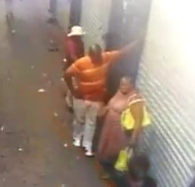 Robber Sticks a Gun in a Guy's Back and Pulls the Trigger