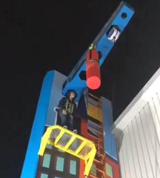 Girl Takes Fall with Hard Landing at Amusement Park 