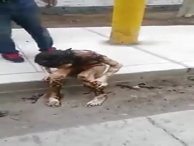 Gas Pipe Explosion Burns Girl (Another Angle)