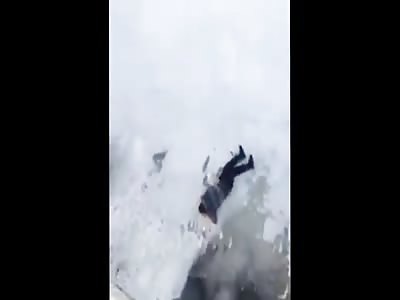 Frozen Lake Belly Flop