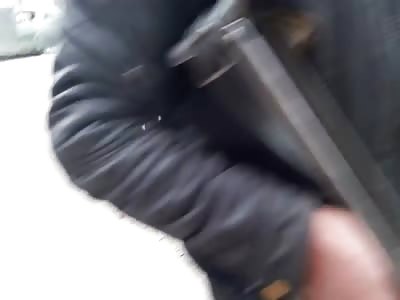 Solders drag fat bitch from sniper death.