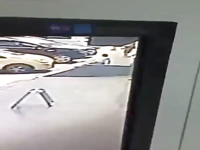 Little kid killed by falling glass.