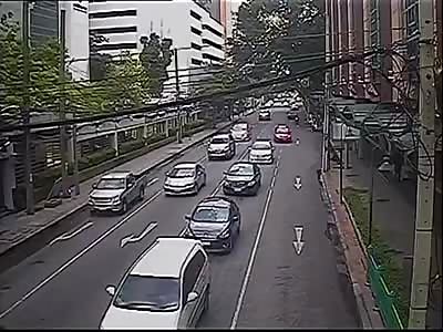 Motorcyclist killed by falling electricity pole caused by falling tree