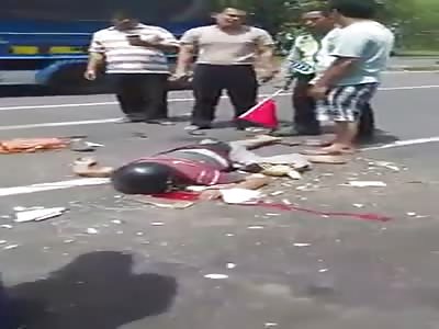 Horrific accident - picking up shattered corpse