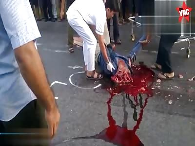 Horrible accident - brains all over the place