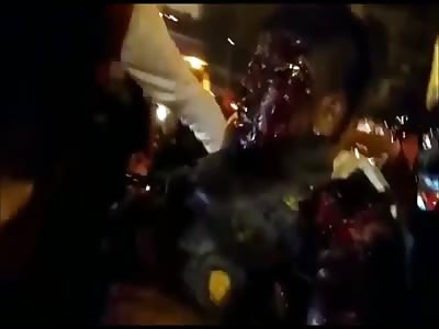 CARNAGE - Aftermath of  terrorist bombing in Indonesia