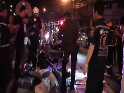 Motorcyclist lies dead on the road after accident