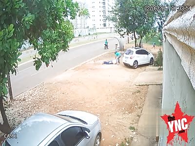 Woman slammed to the ground in brutal robbery