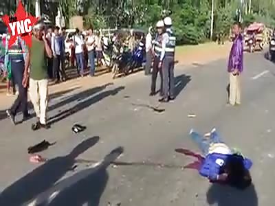 Woman lies dead after accident