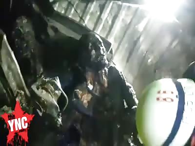 Two people were burned alive after their car was hit by a train