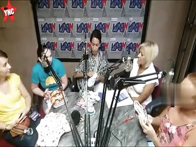 Radio interview interrupted by a murder