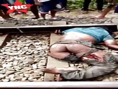 Man was cut into pieces by a train
