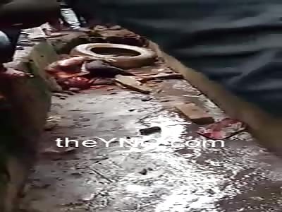 Second view of woman after brutal beating by lynch mob