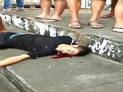 Thug dying after being shot