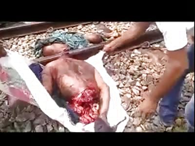 Youth was cut into pieces by a train