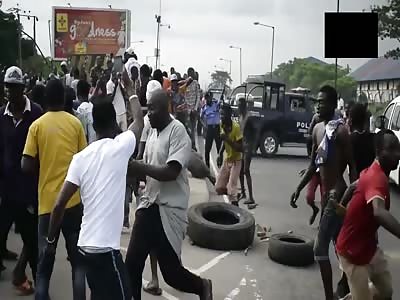 Another thug is beaten and burned alive by an angry mob