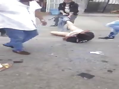 Thief gets Kicked and Stripped Down to his Underwear 