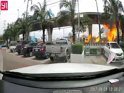 Gas Truck Crashes and Explodes