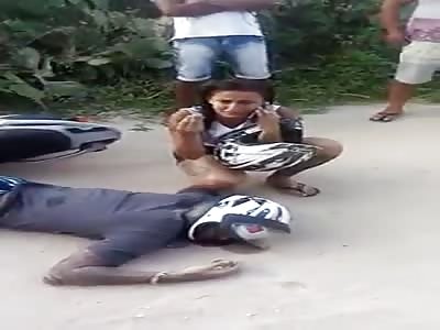 Girlfriend Cries Over Dead Brazilian Boyfriend