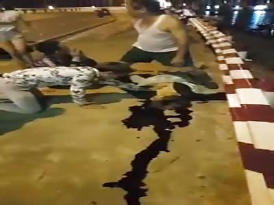 Man Dying in Blood After Accident