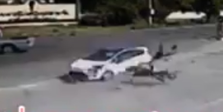 Thai Biker Gets Killed Instantly by Car