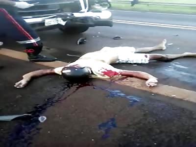 Biker Died With Broken Bones After Hitting Truck Head On